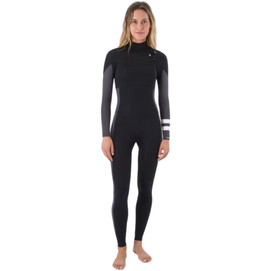 2026 Hurley Womens Advant 3/2mm Chest Zip Wetsuit WFS0013302 - Black